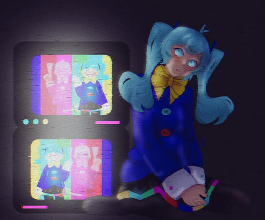 Fanart of Static Miku [FLAVOR FOLEY]