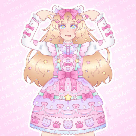 Fanart of the idol Meowgical Rosie